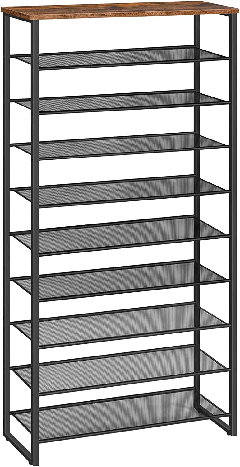 10-Tier Shoe Rack, Large Capacity Shoe Organizer Shelf, Shoe Storage Unit