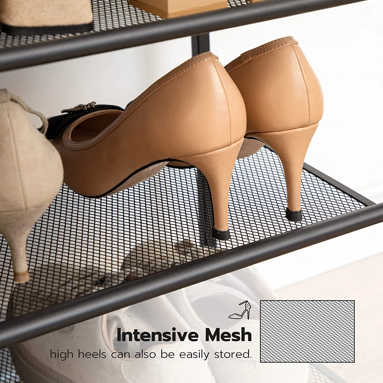 10-Tier Shoe Rack, Large Capacity Shoe Organizer Shelf, Shoe Storage Unit
