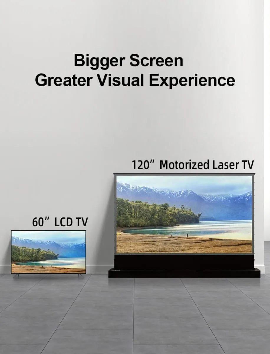120 inch Nothing Projector Motorized Floor Rising ALR Projector Screen