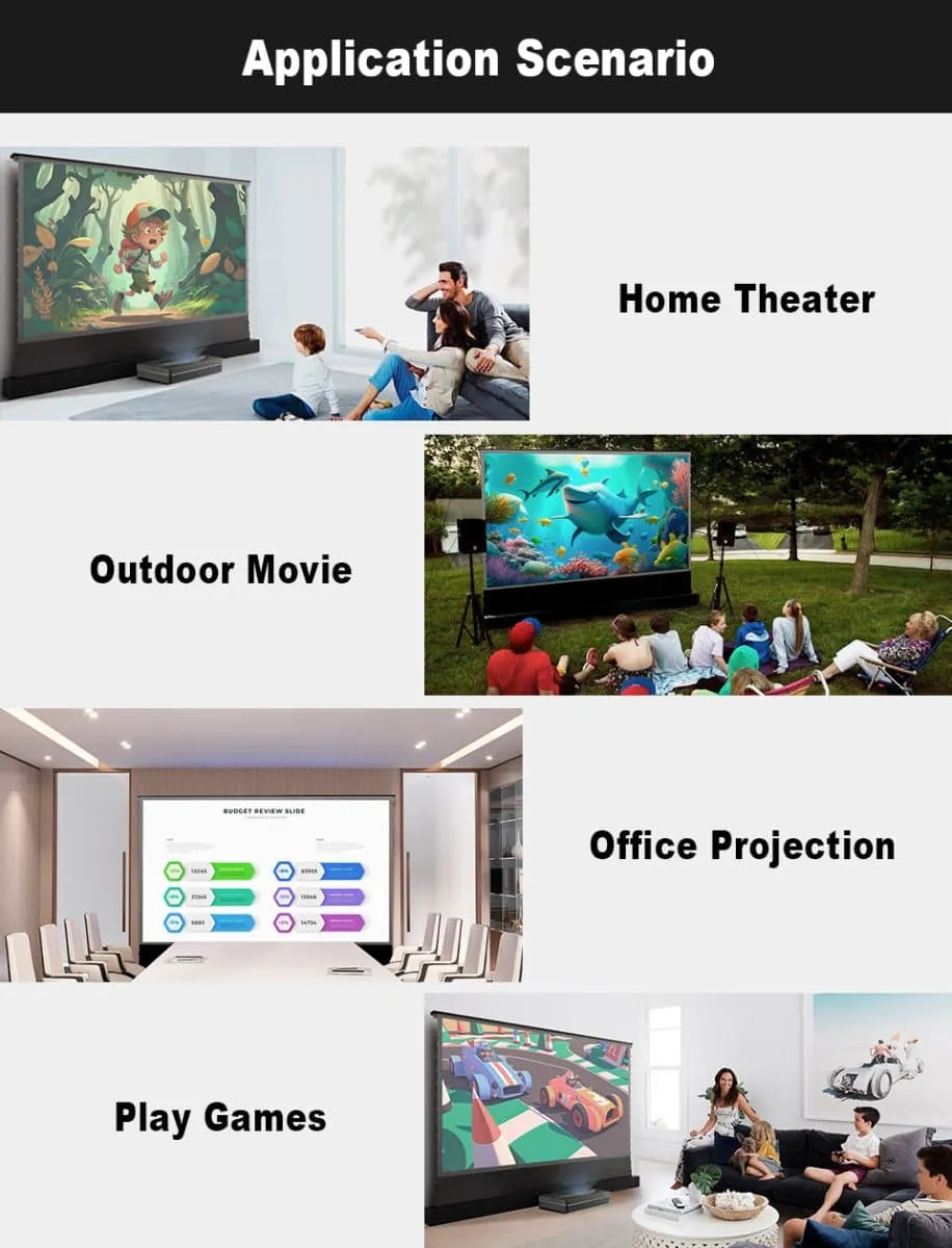 120 inch Nothing Projector Motorized Floor Rising ALR Projector Screen