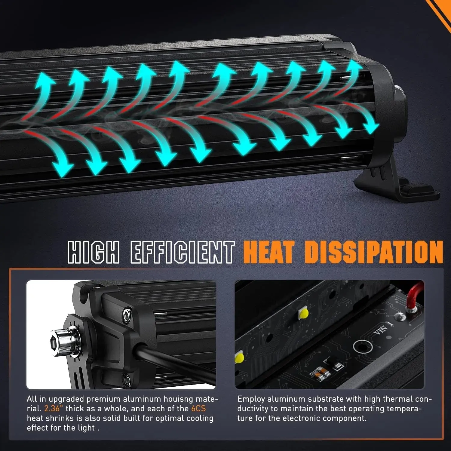12.2 Inch 45W 4980LM Anti-Glare Slim Spot Flood LED Light Bar (Pair) | 16AWG DT Wire