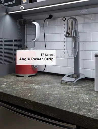 12" Tamper Resistant Single Outlet Under Cabinet Power Strip
