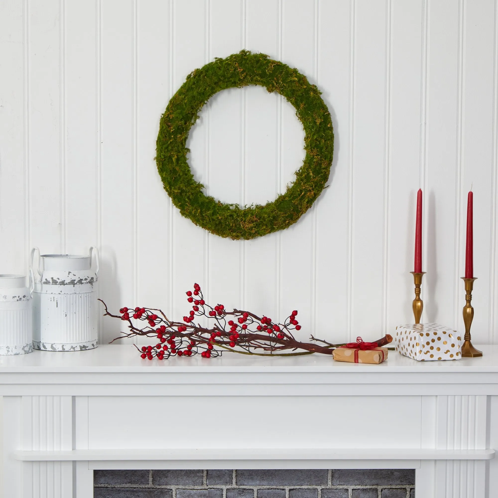 20” Moss Artificial Wreath