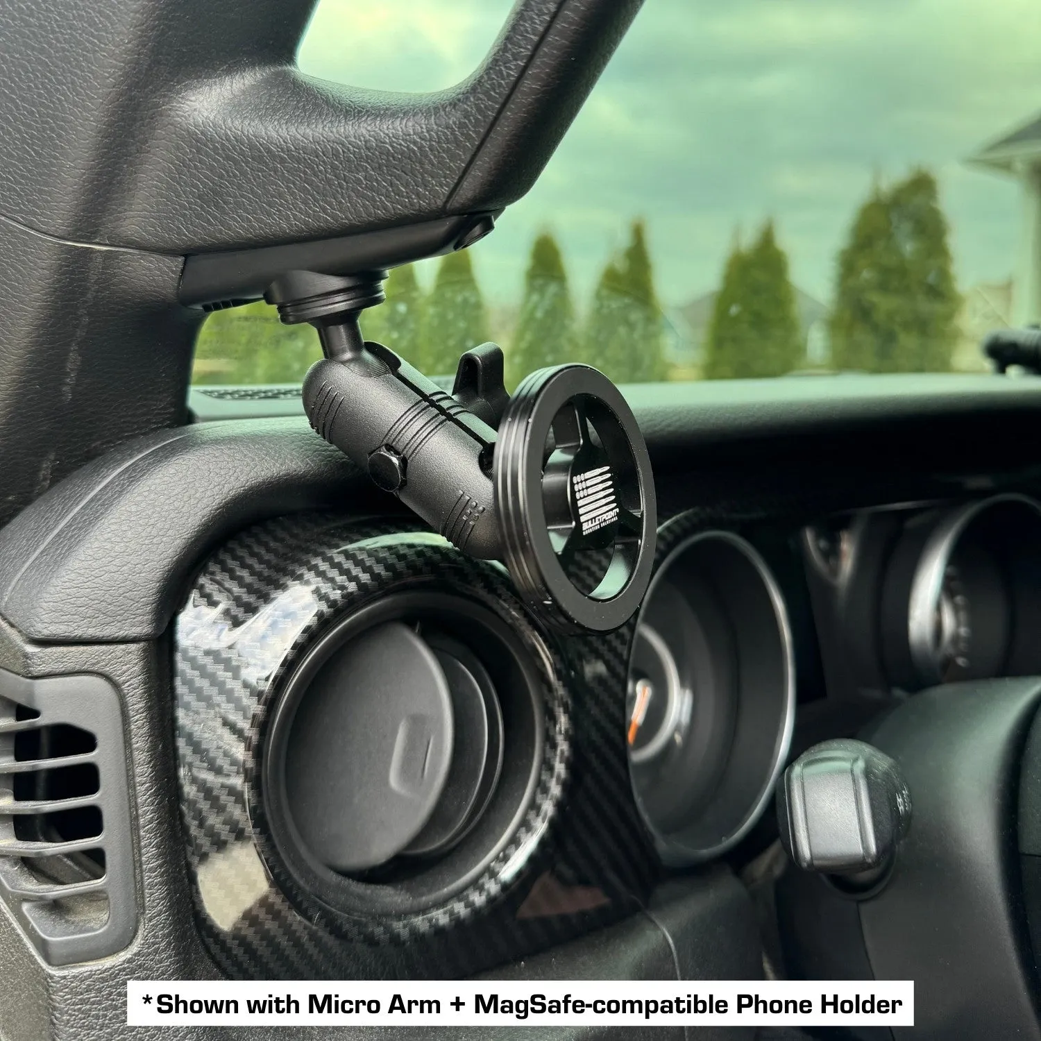 2018-2023 Jeep Wrangler JL   2020-2023 Jeep Gladiator A-Pillar Grab Bar Mount with 20mm Ball