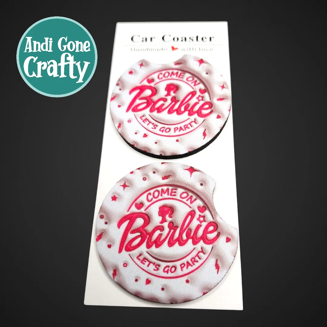 2.75in Foam Car Coaster Character - Style Barbie