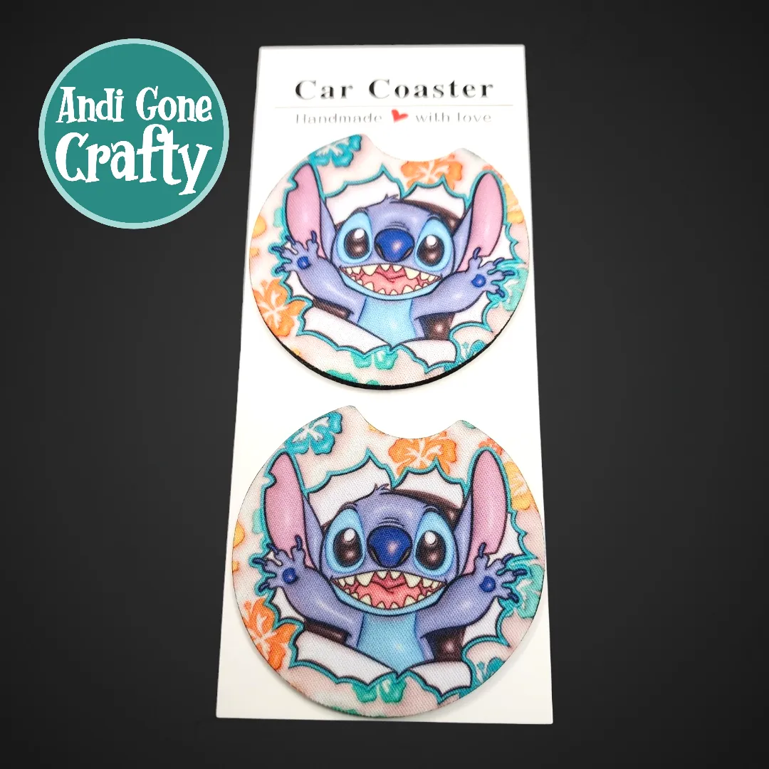 2.75in Foam Car Coaster Character - Style Blue Alien