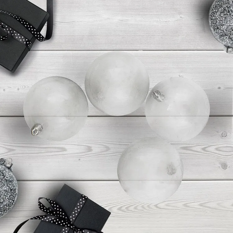 3.25" Clear Shatterproof Shiny Christmas Ball Ornaments Set of 32