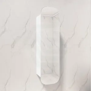 400x1500mm Wall Hung PVC Shaving Cabinet Matt White Finish Pencil Mirror for Bathroom