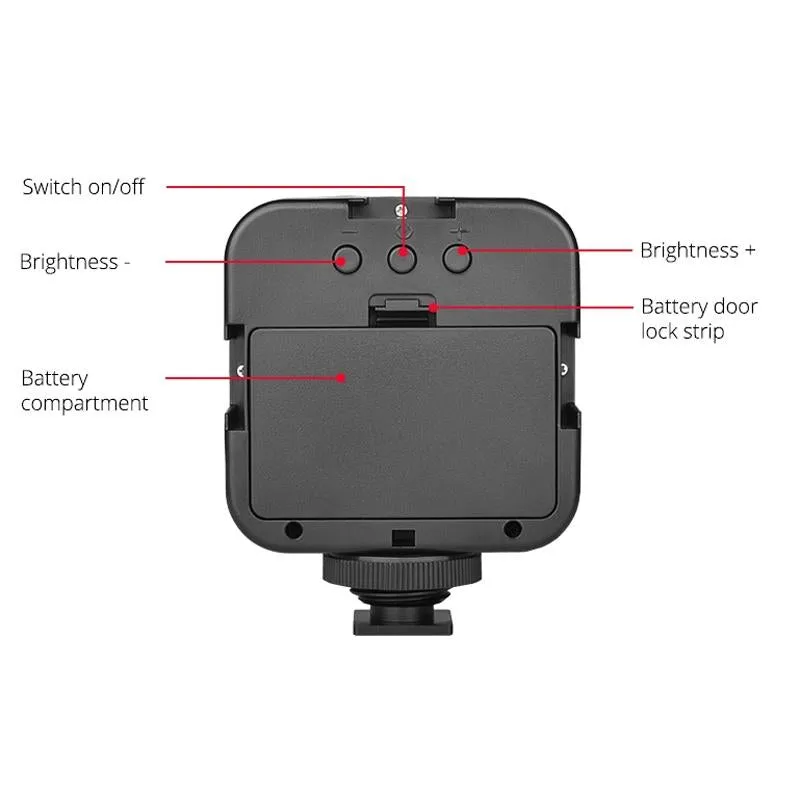 49 Led Video Light For Camera / Camcorder - Black
