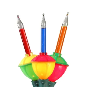 7-Count Vibrantly Colored Retro Christmas Light Set with 6' Green Wire