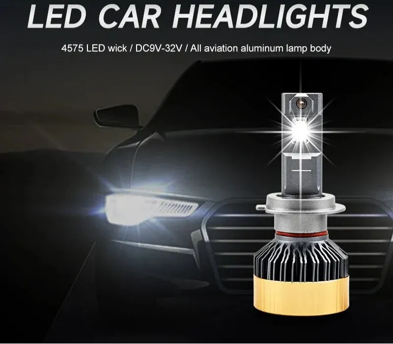 72W 6500K 6840Lm H7 Led Headlight 3570 Csp H1 H11 H4 9006 9005 High Power Canbus Fog Light