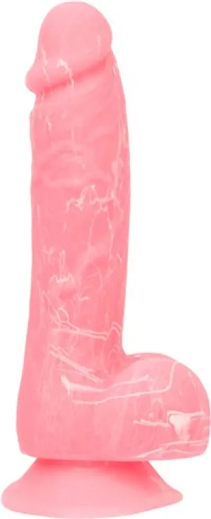 Addiction 100% Silicone Brandon 7.5 inches Pink Glow In The Dark Realistic Dildo*