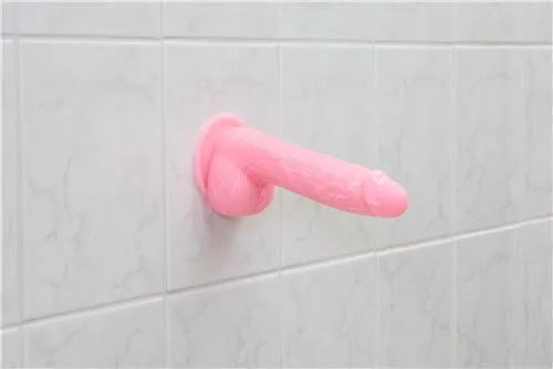 Addiction 100% Silicone Brandon 7.5 inches Pink Glow In The Dark Realistic Dildo*
