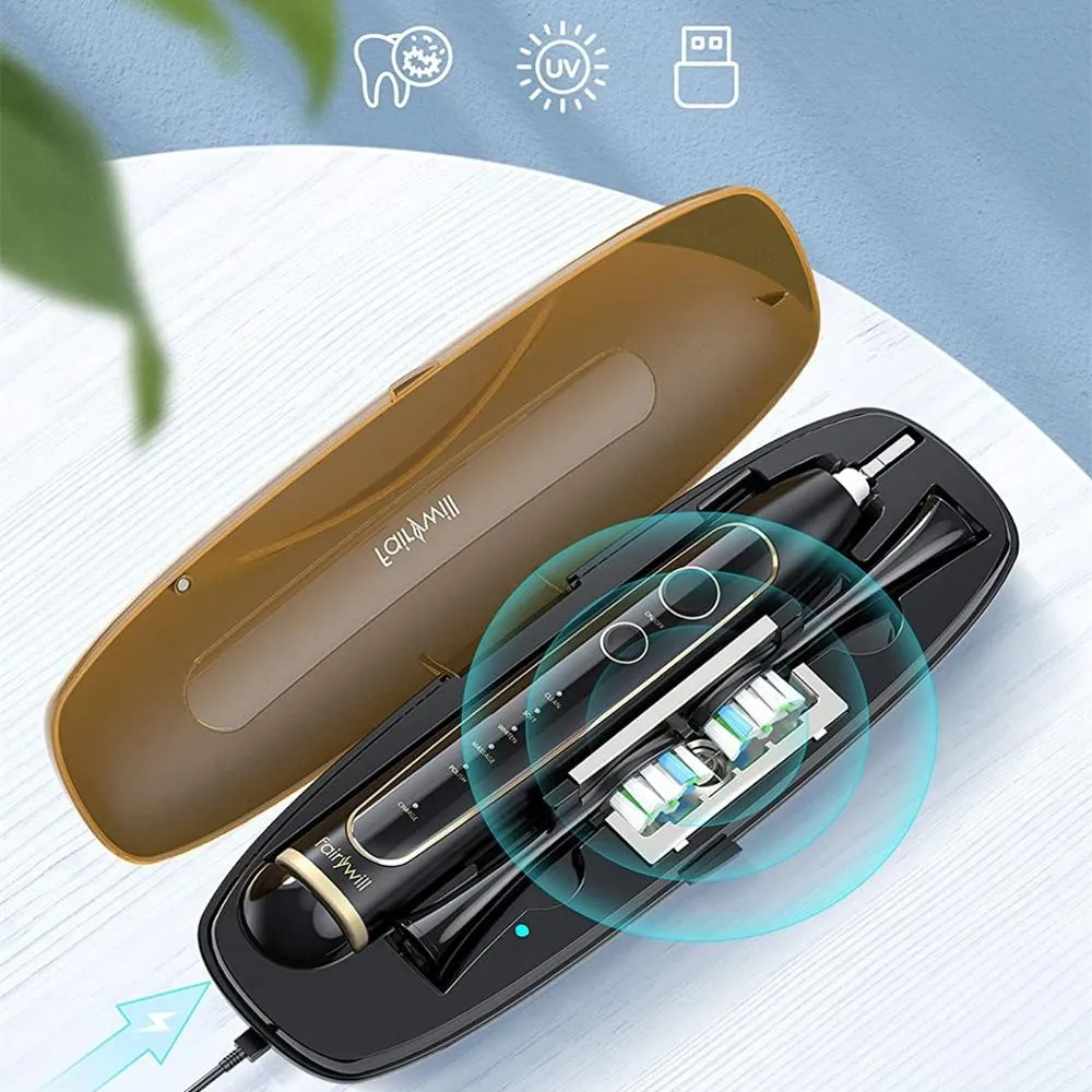 Advanced Sonic Toothbrush with 8 Replacement Heads & Travel Case