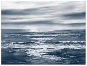 An Early Evening Ocean - Framed Canvas