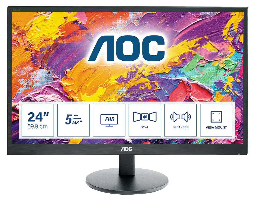 Aoc Led-Monitor Value M2470swh - 59.9 Cm (23.6") - 1920 X 1080 Full Hd