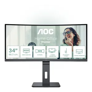 Aoc Pro-Line Cu34p3cv - P3 Series - Led Monitor - Curved - 34" - 3440 X 1440 Uwqhd @ 100 Hz - Va - 300 Cd/M� - 3000:1 -