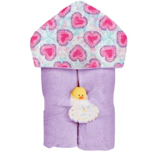 Baby Jar Hooded Towel in Tie Dye Heart