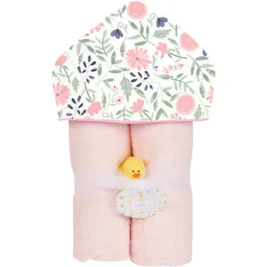 Baby Jar Hooded Towel in Watercolor Floral