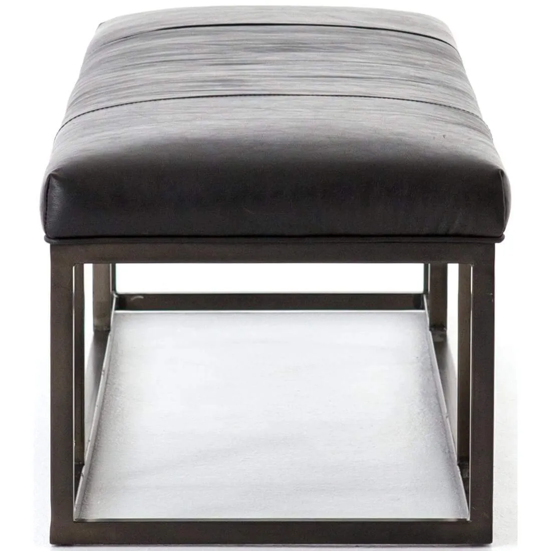 Beaumont Leather Bench, Rider Black