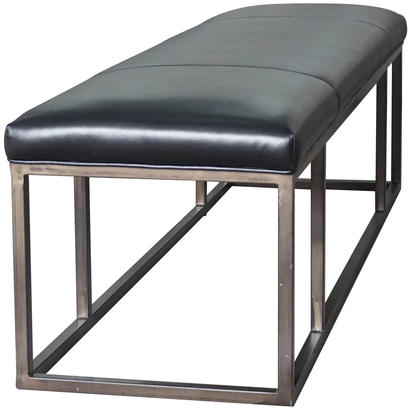 Beaumont Leather Bench, Rider Black