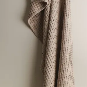 Beehive Bamboo Textured Waffle Bath Towel-Clay