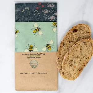 Bees Wax Sandwich Wraps Organic Cotton