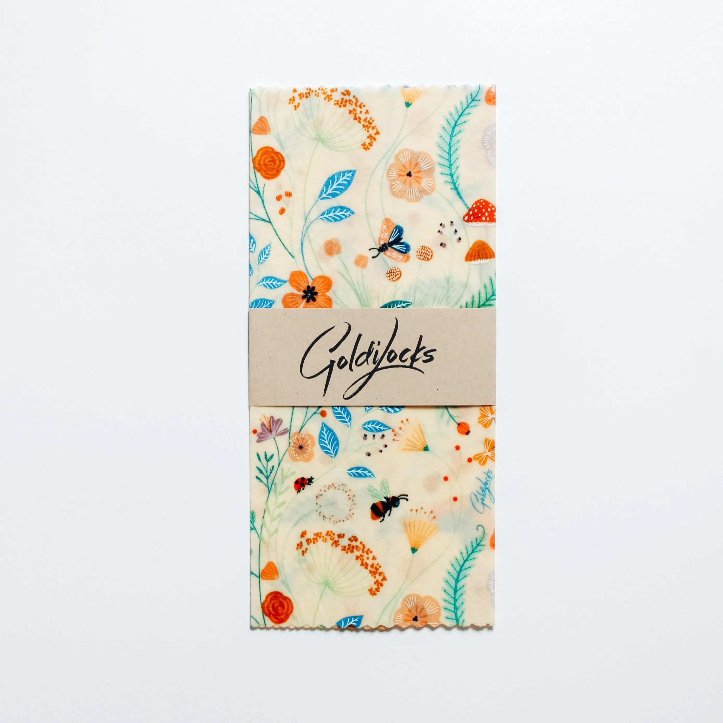 Beeswax Food Wraps: Pollinators Single Medium