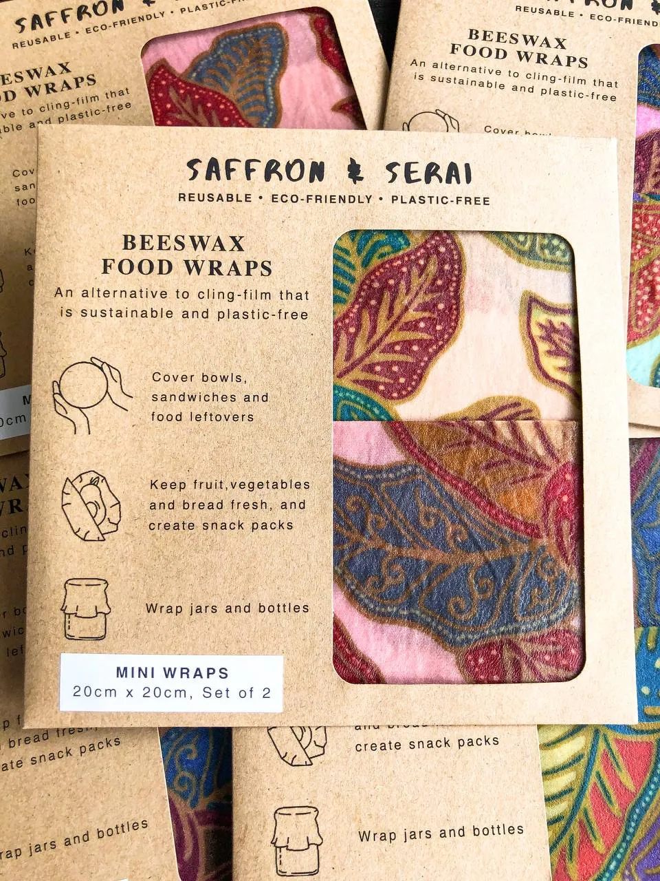 BEESWAX MINI FOOD WRAP SET (2 IN 1)
