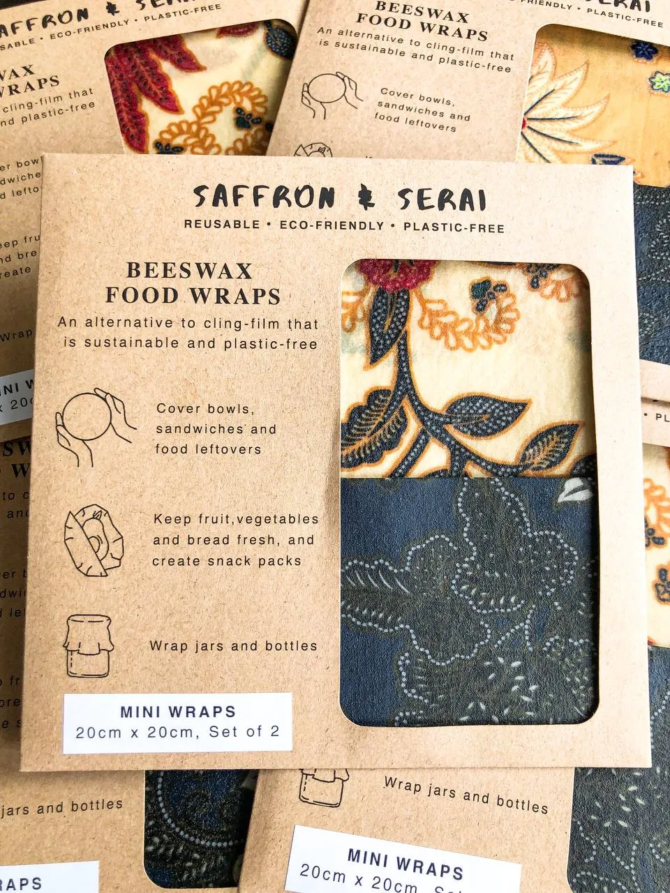 BEESWAX MINI FOOD WRAP SET (2 IN 1)
