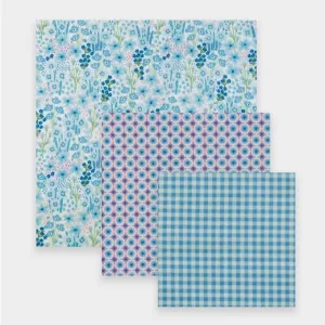 Blue Beeswax Wrap Set