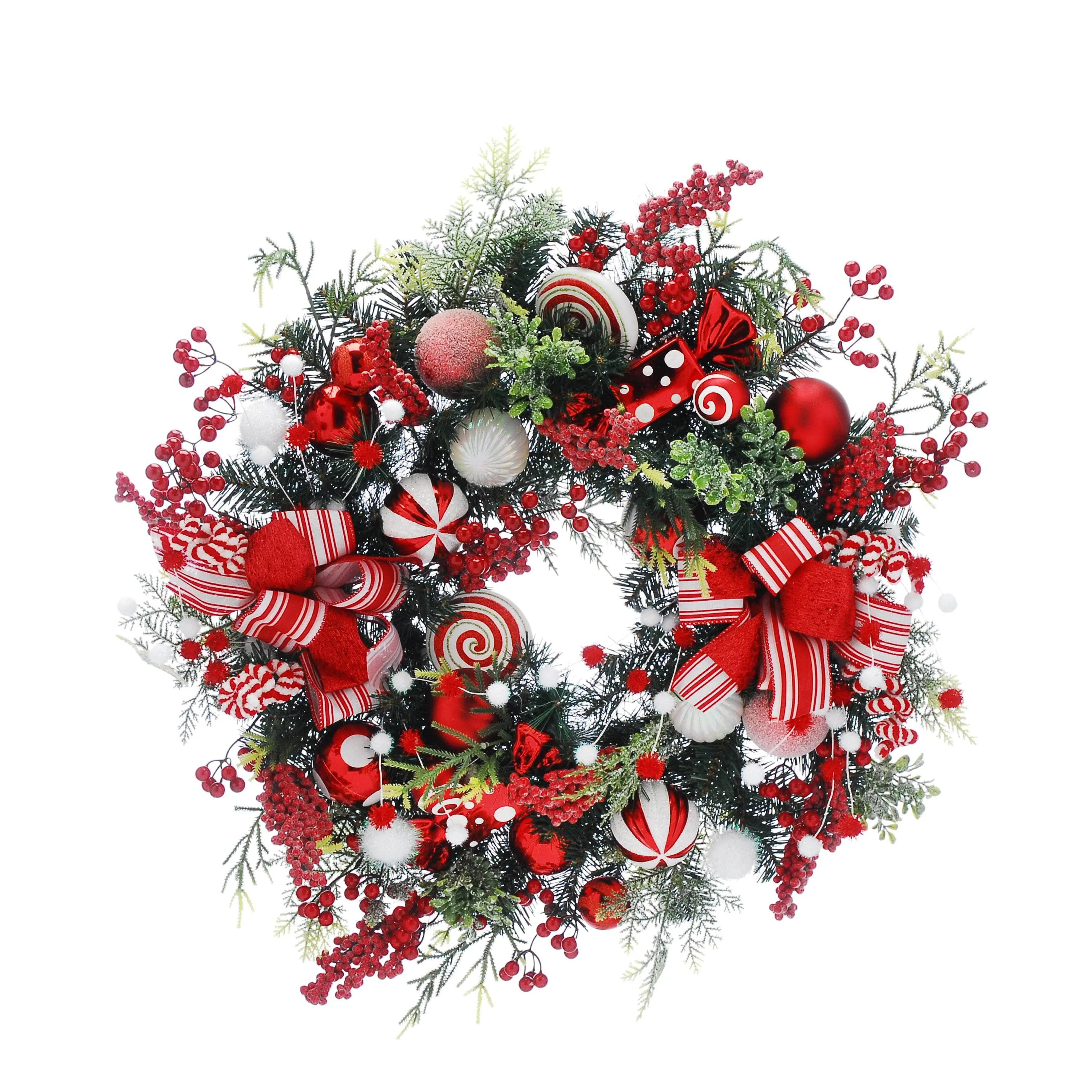 Candy Sweet & Red Berries Wreath - 76cm