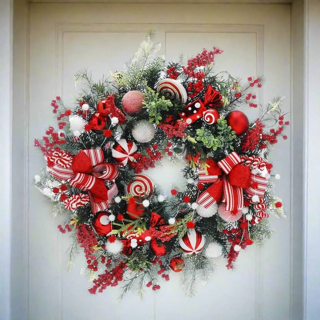 Candy Sweet & Red Berries Wreath - 76cm