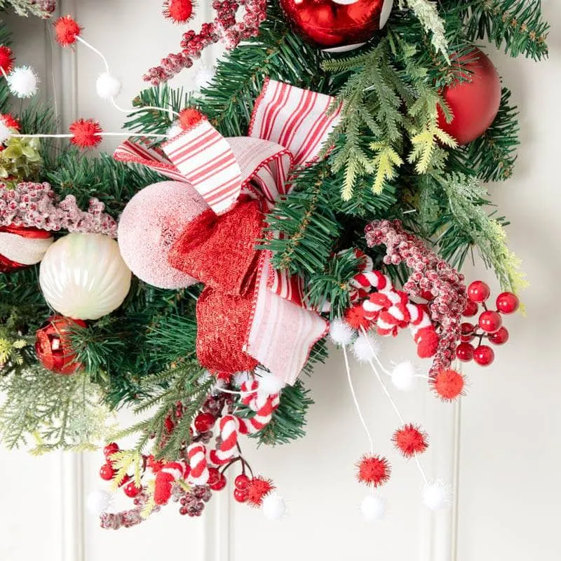 Candy Sweet & Red Berries Wreath - 76cm