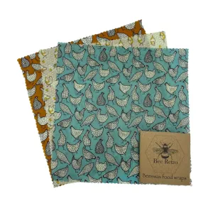 Chicken Design Beeswax Wraps