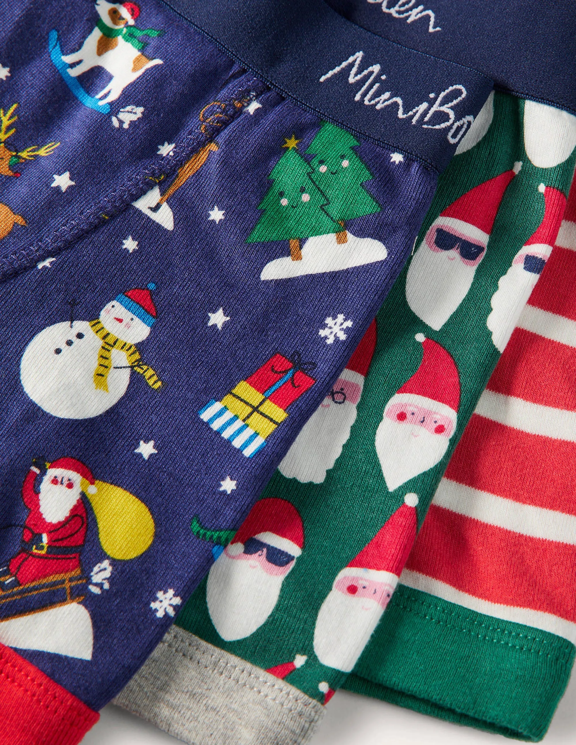 Christmas Boxers 3 Pack-Green Santa