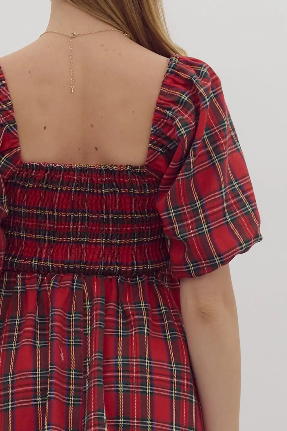 Christmas Spirit Plaid Dress