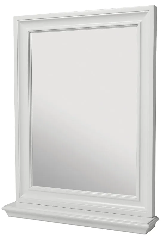Craft   Main Cherie Series CHWM2430 Framed Mirror, Rectangular, 24 in W, 30 in H, Wood Frame, White Frame, Wall :EA: QUANTITY: 1