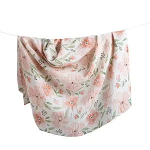 Crane Baby Parker Collection Muslin Swadddle Floral Print