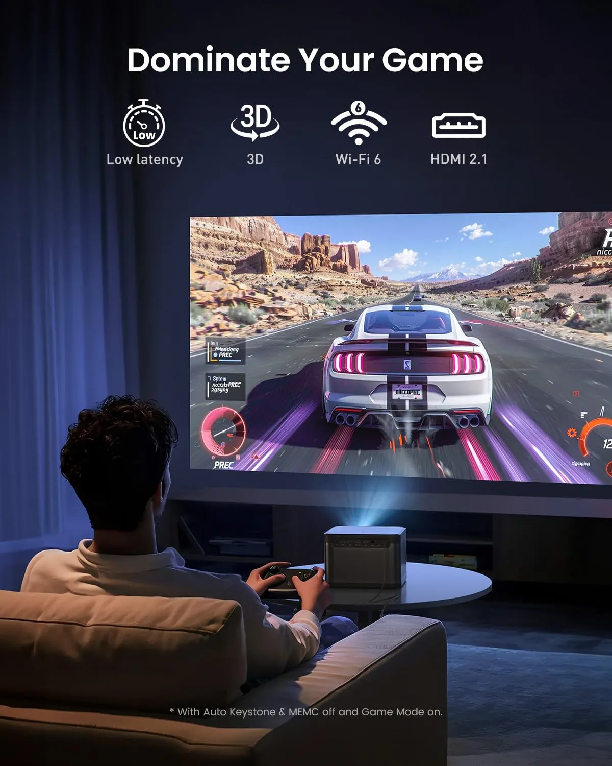 Dangbei DBOX02 4K Laser Projector GTV, 2450 ISO Lumens, Netflix Officially Licensed Home Theater Projector with WiFi and Bluetooth, HDR10 , 200-inch Picture, 2x12W DTS:X and Dolby Audio