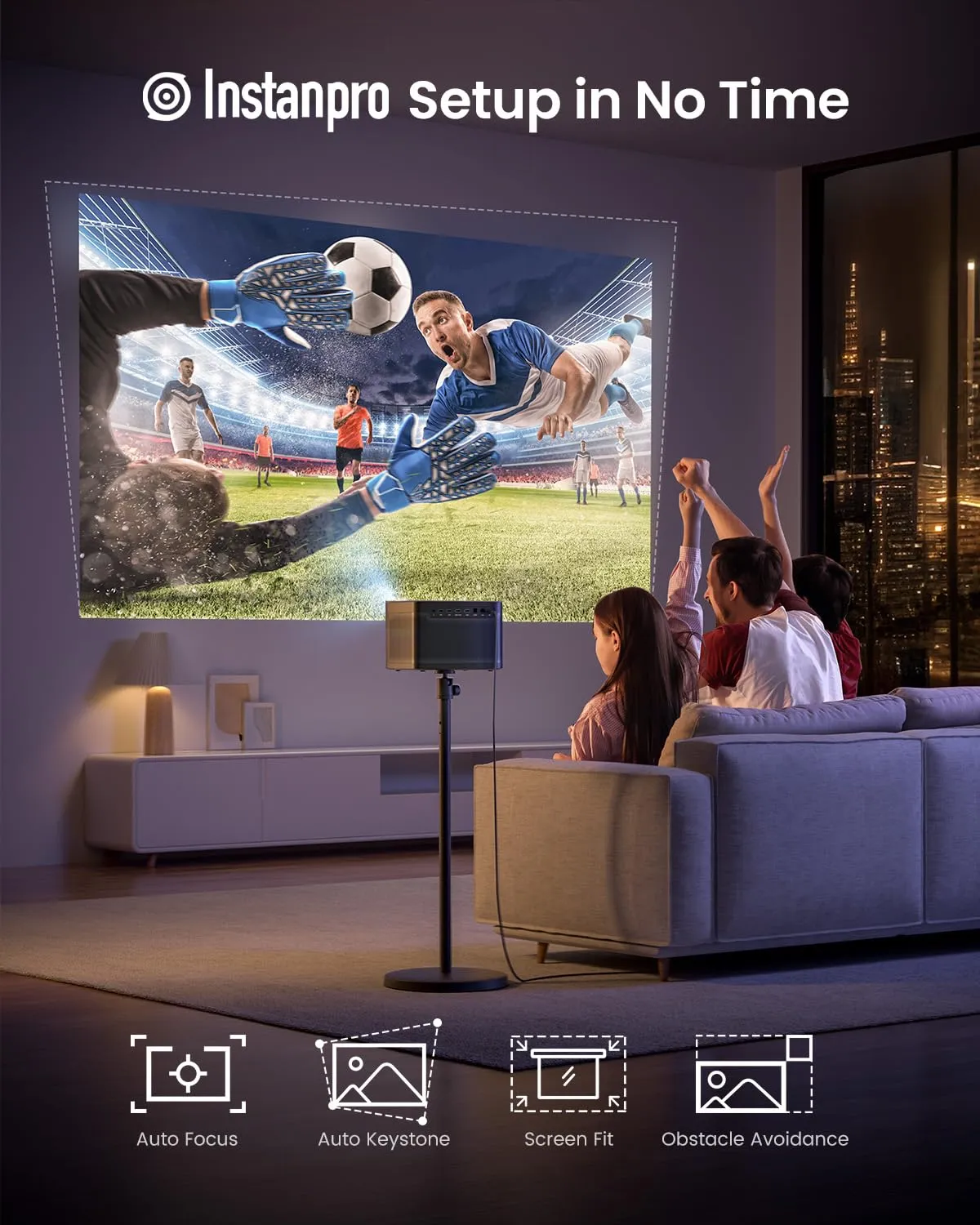 Dangbei DBOX02 4K Laser Projector GTV, 2450 ISO Lumens, Netflix Officially Licensed Home Theater Projector with WiFi and Bluetooth, HDR10 , 200-inch Picture, 2x12W DTS:X and Dolby Audio