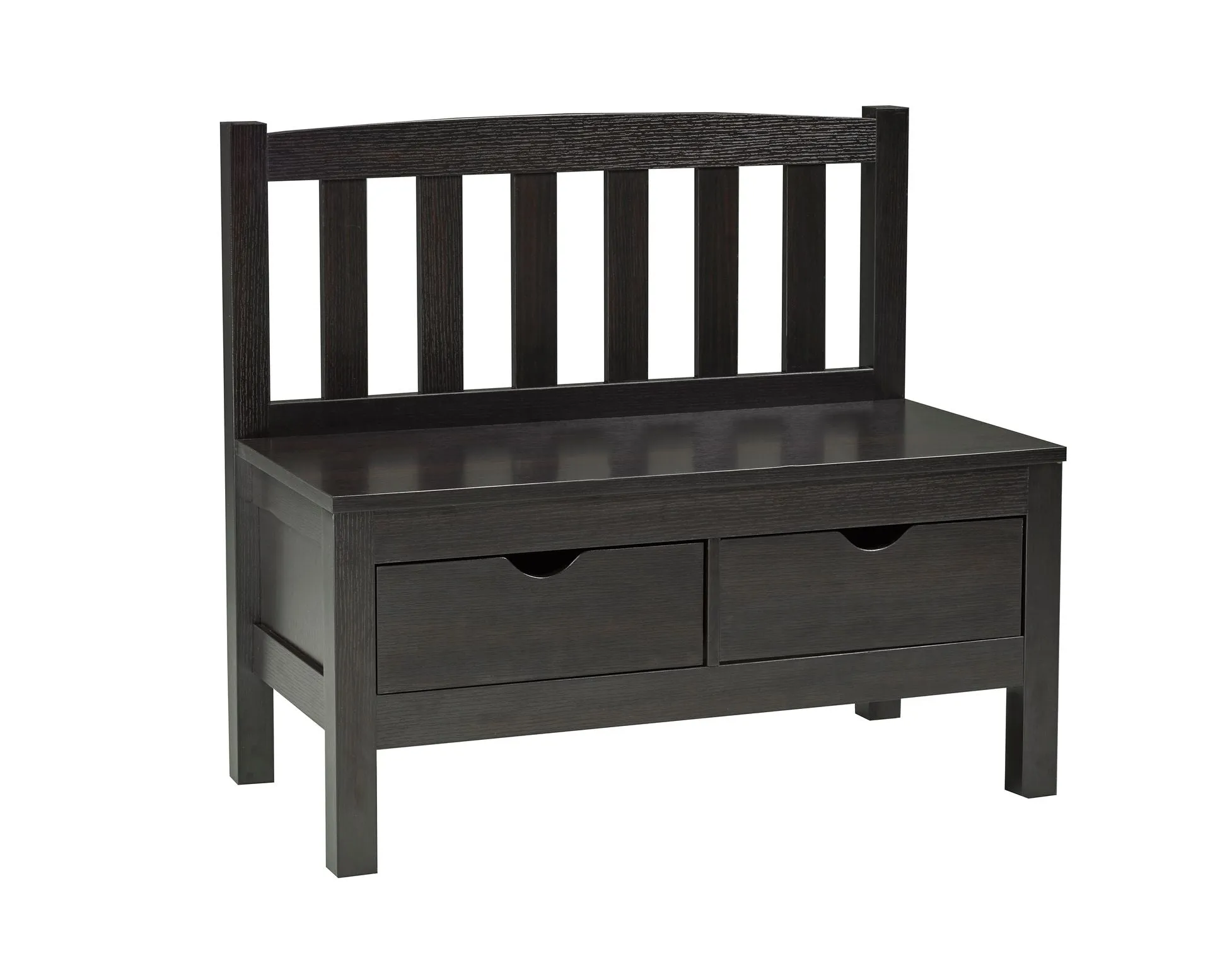 Dark Cherry Wood Storage Bench- Model #18007B