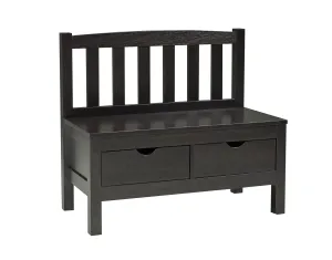 Dark Cherry Wood Storage Bench- Model #18007B