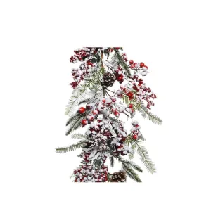 Decoris Garland with Pinecones, Berries and Snowy Branch 180cm