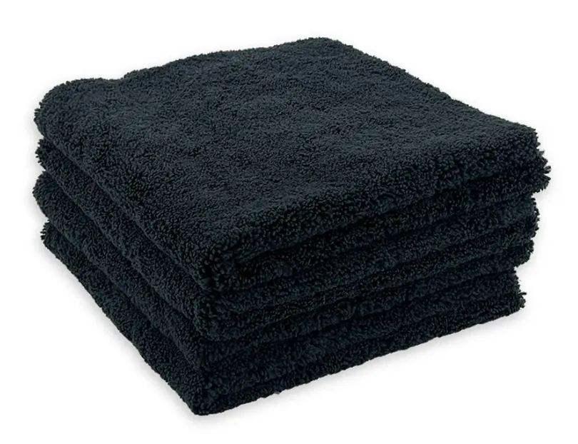 Edgeless Microfibre Towel Packs ( Black - 450gsm)