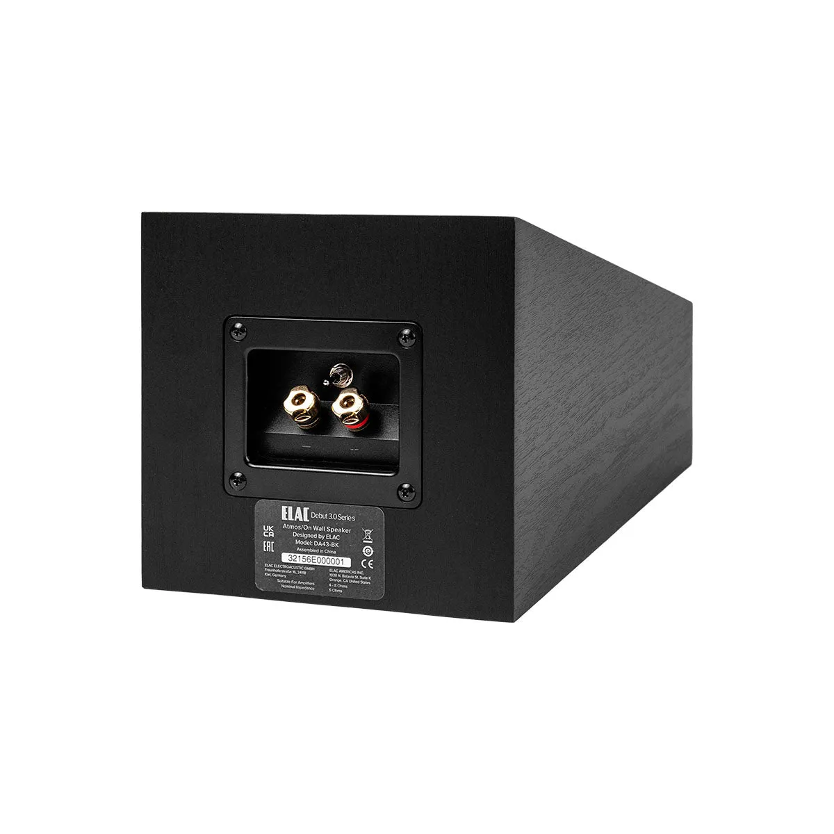 ELAC Debut 3.0 DA43 4" Atmos Enabled Speakers - Black - Pair