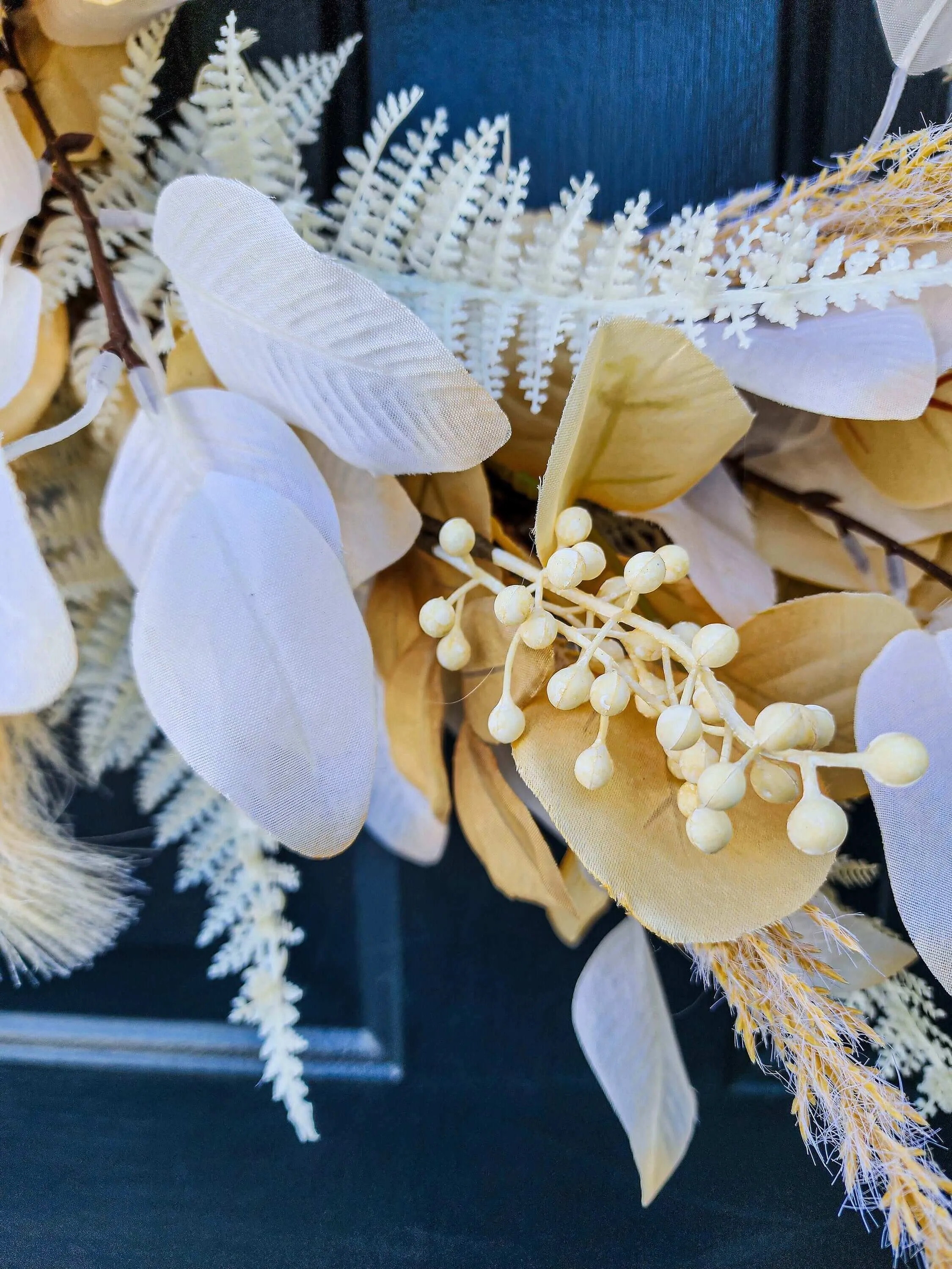Eucalyptus Fall Wreath For Front Door or Mantle, Boho Chic, Neutral Inviting Silver Dollar Eucalyptus and Fern Wreaths
