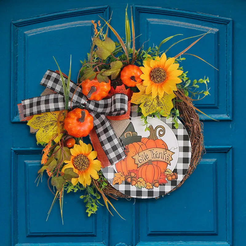 Fall Front Door Wreath Decorative Wreath