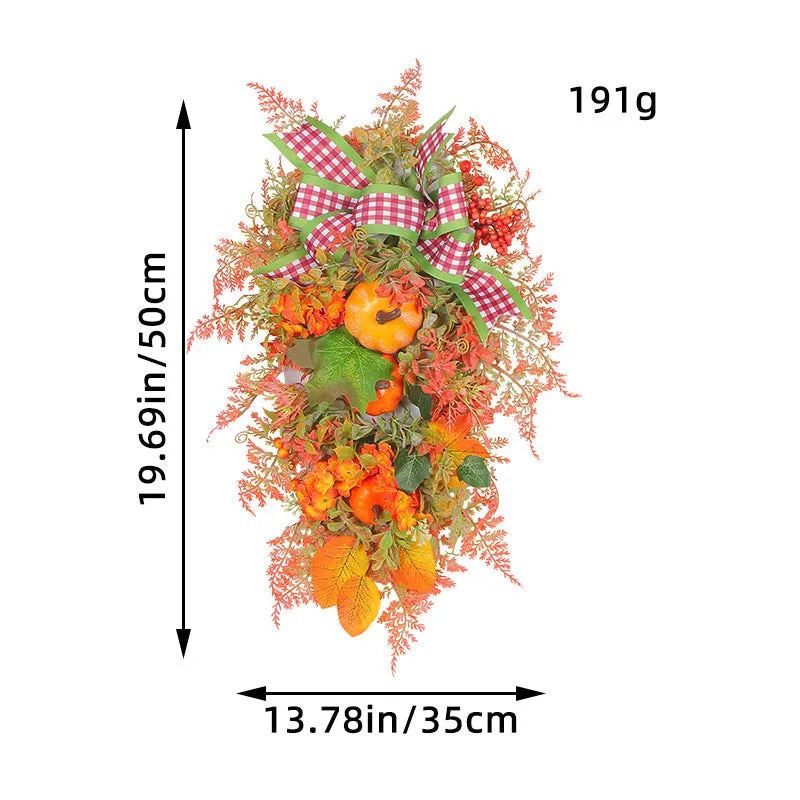 Fall Front Door Wreath Decorative Wreath