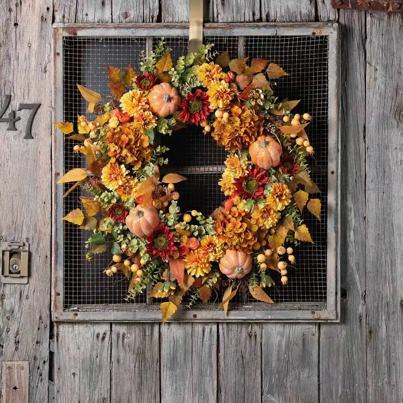Fall Front Door Wreath Decorative Wreath